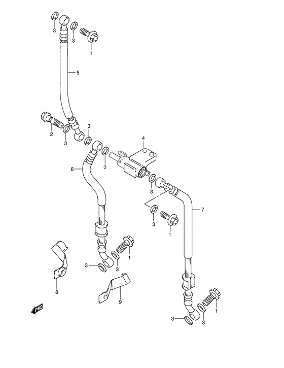 Front brake hose