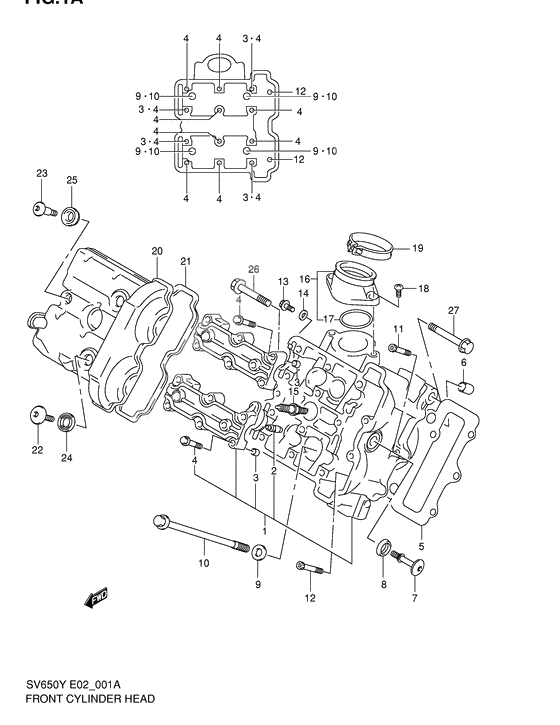 Front cylinder head