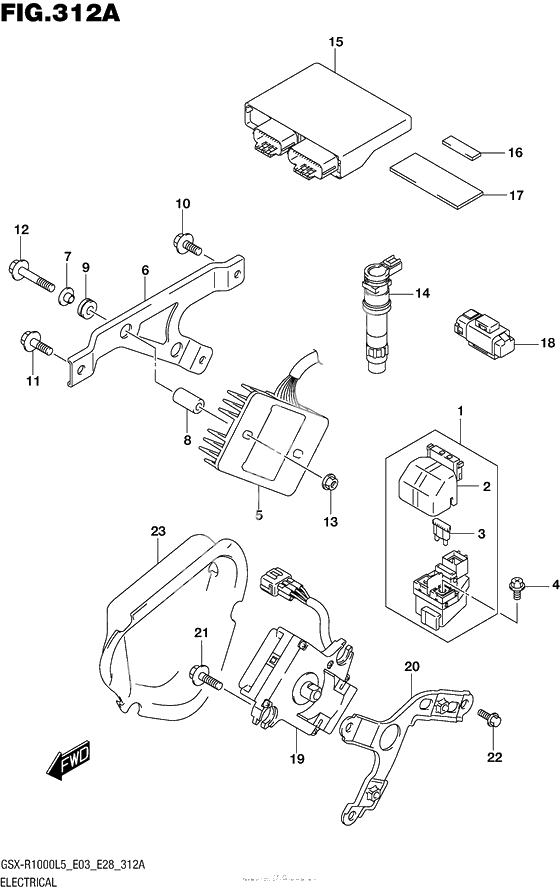 Электрооборудование (Gsx-R1000L5 E03)