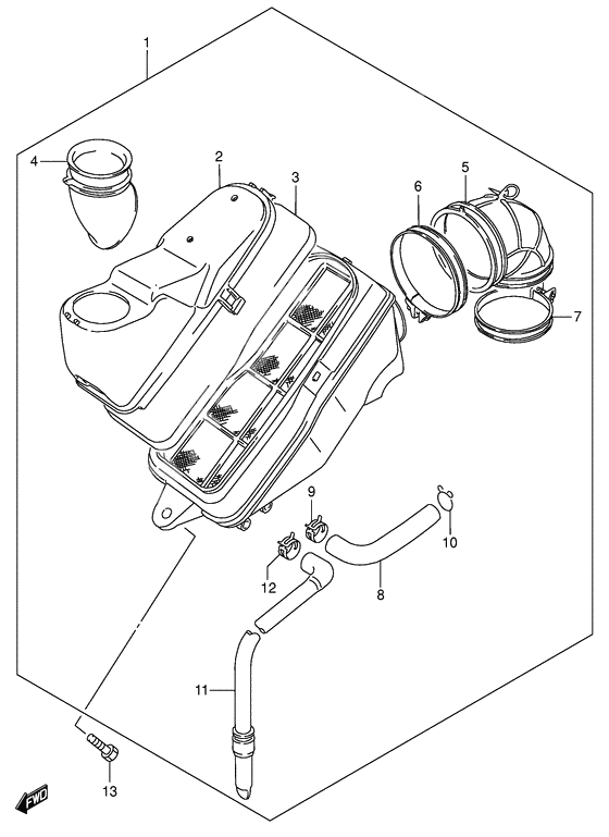 Air cleaner              

                  Front