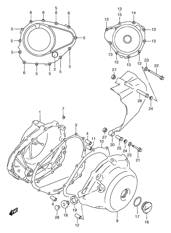 Crankcase cover ass`y (v