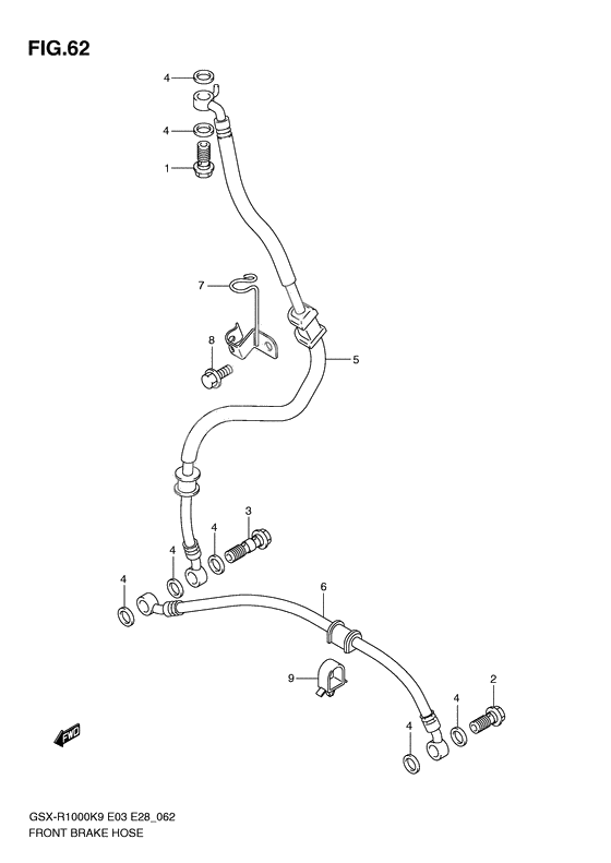 Front brake hose