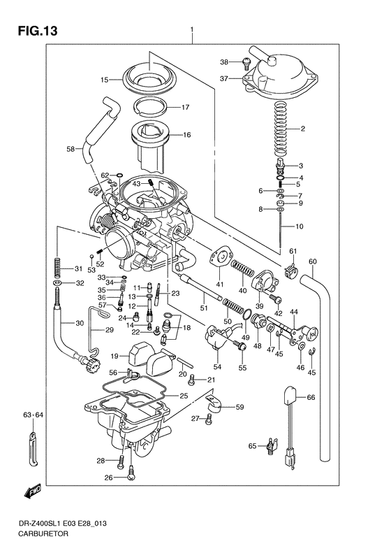 Carburetor assy              

                  Dr-z400sl1 e28