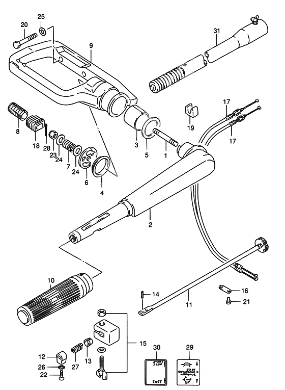 Tiller handle