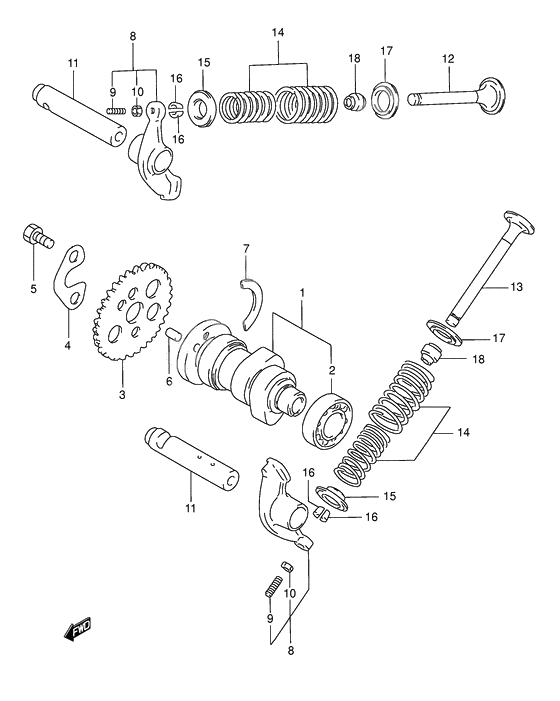 Cam shaft/valve