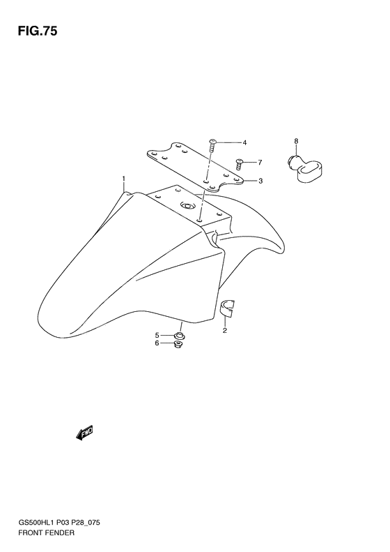 Front fender              

                  Gs500h p28