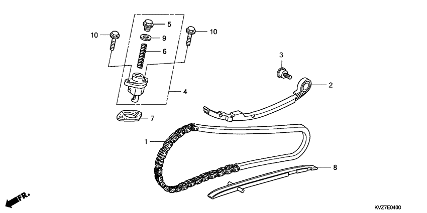 Cam chain/tensioner