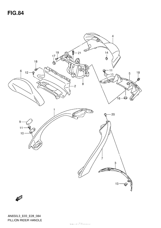 Pillion Rider Handle (An650L3 E03)