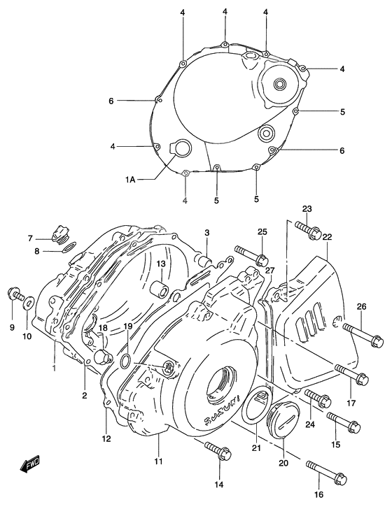 Crankcase cover ass`y (v