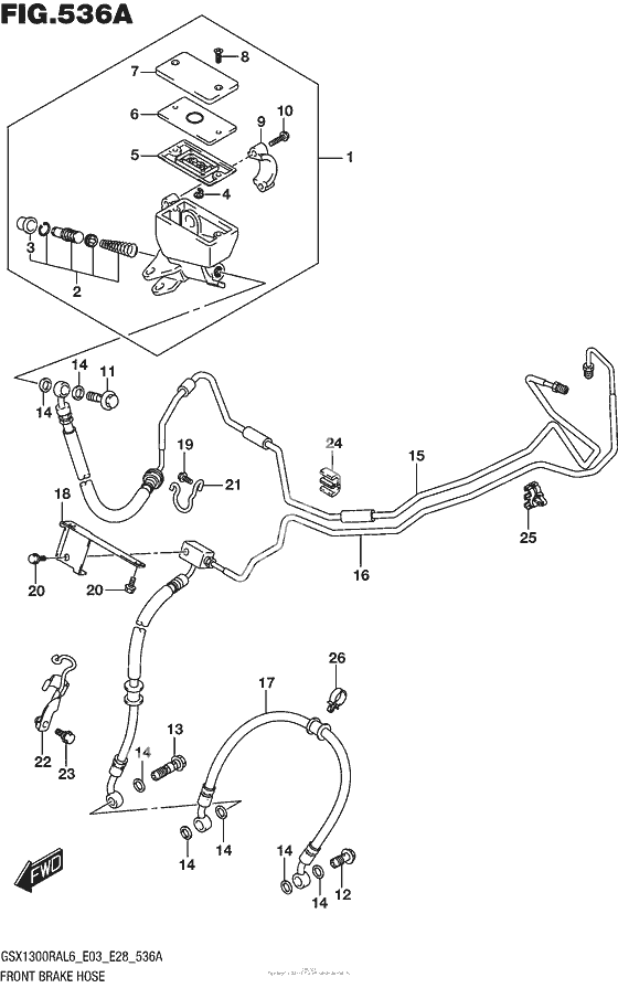 Front Brake Hose (Gsx1300Ral6 E03)