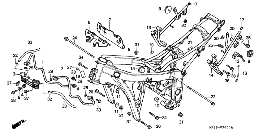 Frame body/oil cooler