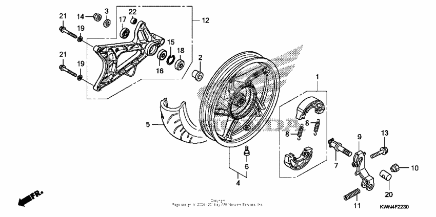 Rear wheel + swingarm