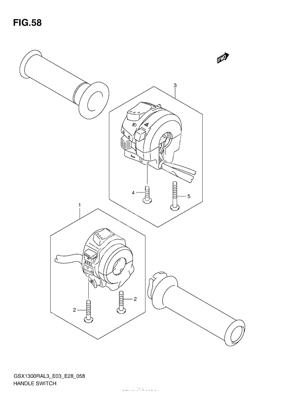 Пульт управления рулевой (Gsx1300Ral3 E28)