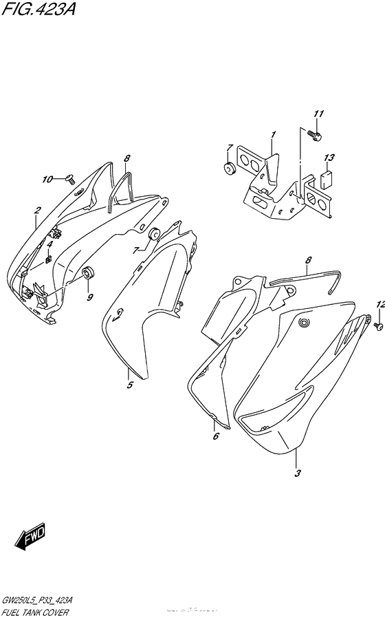 Накладка топливного бака (Gw250L5 P33)