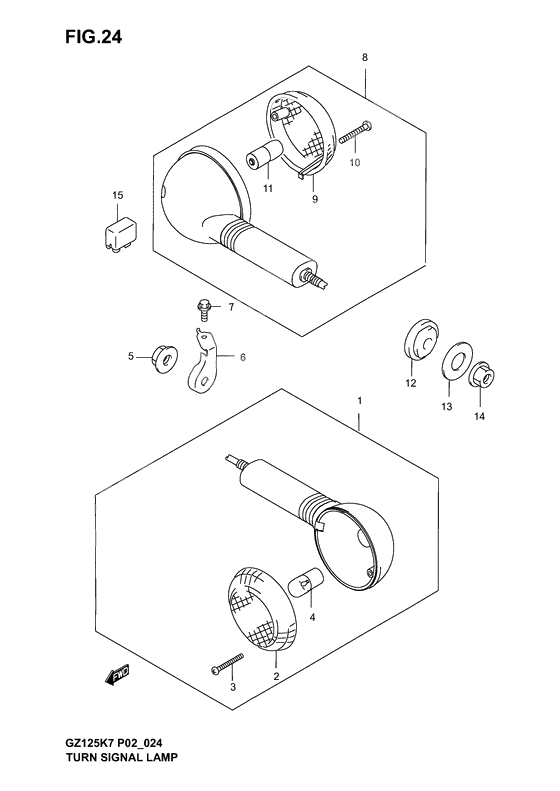 Turnsignal front & rear lamp