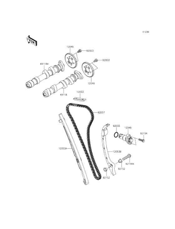 Camshaft/tensioner