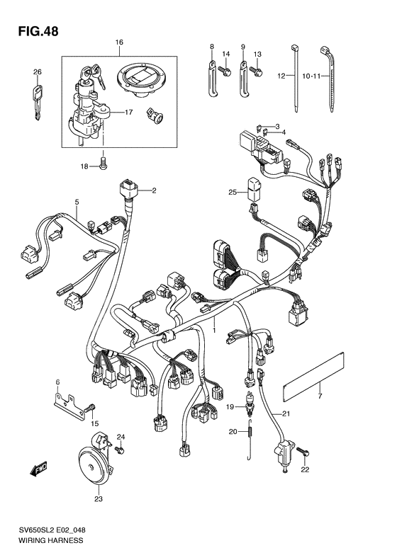 Wiring harness              

                  Sv650sl2 e2