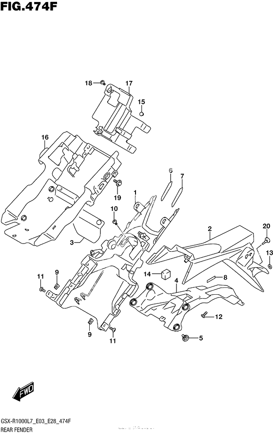 Rear Fender (Gsx-R1000Al7 E33)