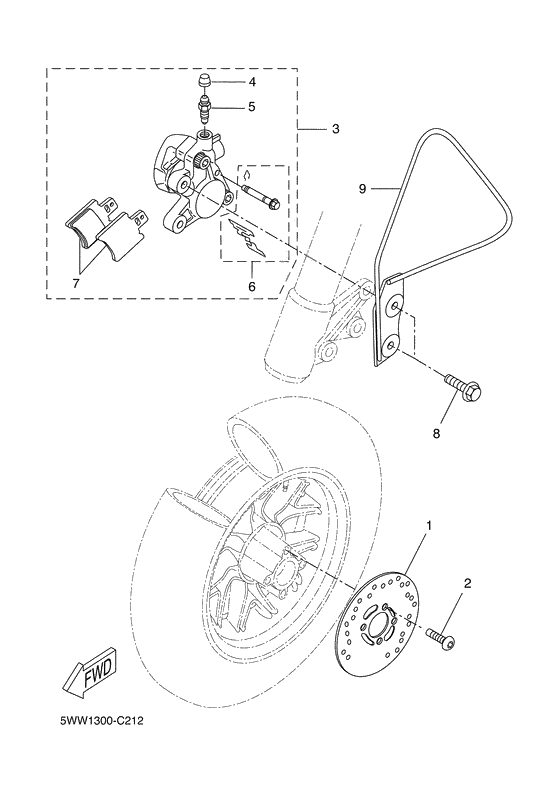 Front brake caliper