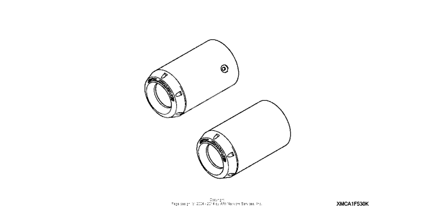 Chrome exhaust tips (w/gl logo)