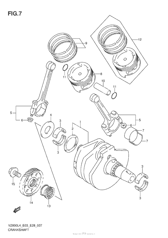 Коленчатый вал & Поршень