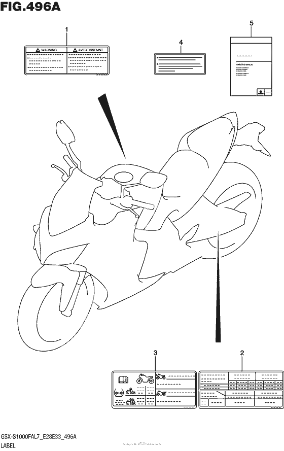 Информационные наклейки (Gsx-S1000Fal7 E28)