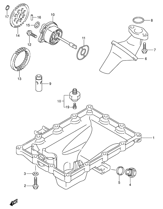 Oil pan - oil pump