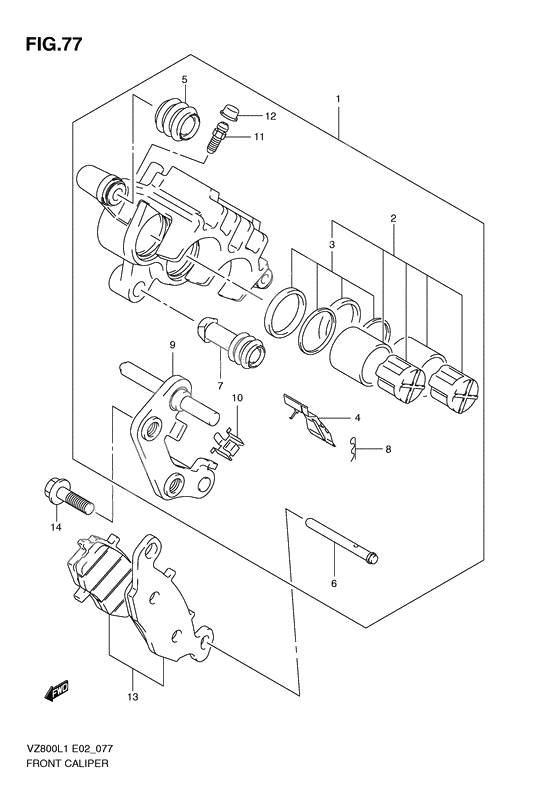 Front caliper