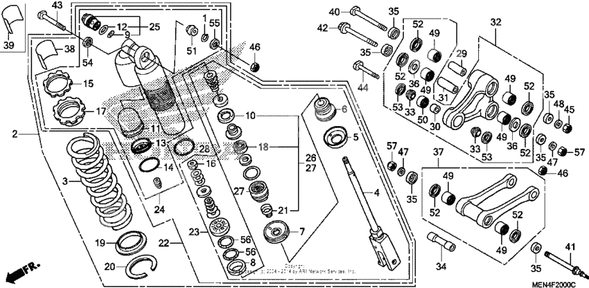 Rear shock absorber