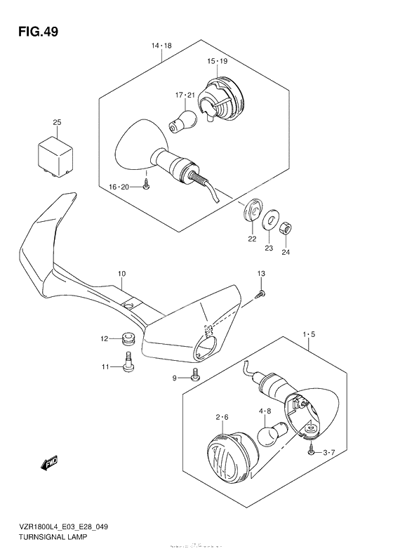 Turnsignal Lamp (Vzr1800L4 E28)