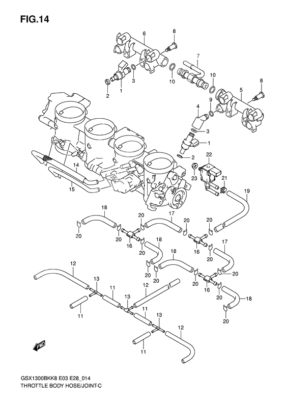 Throttle body hose/joint