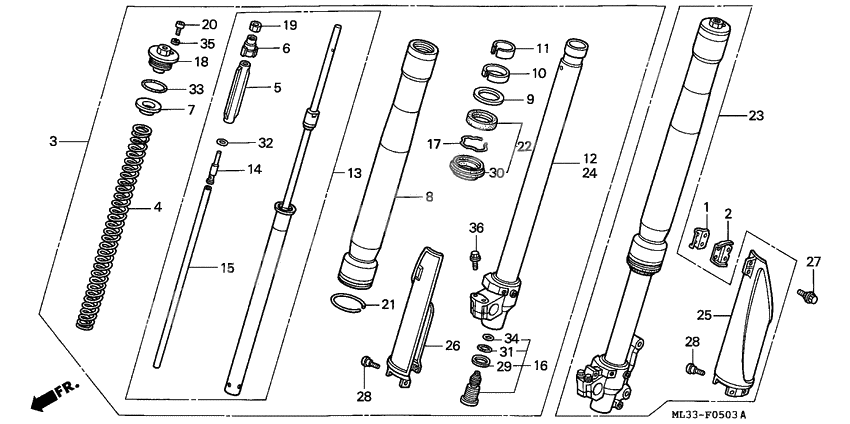 Front              

                  CR500RS/RT/RV