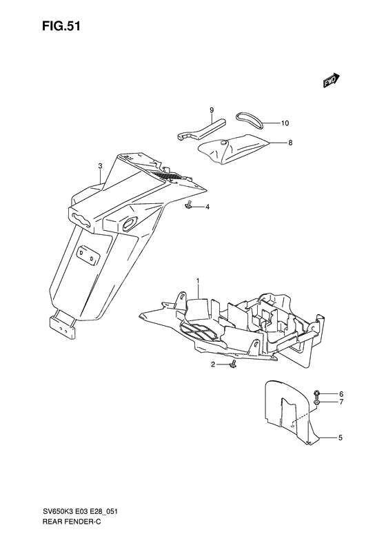 Rear fender              

                  Model k3