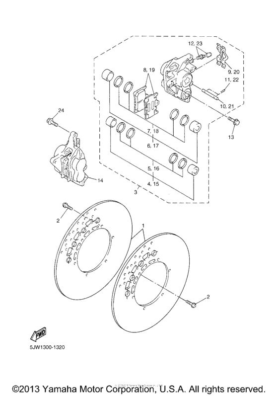 Front brake caliper