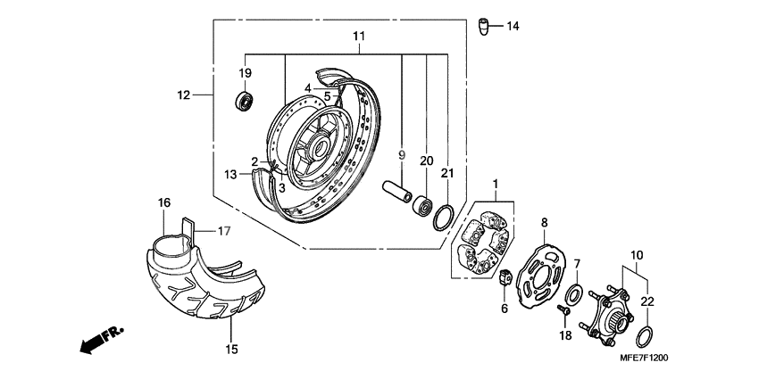 Rear wheel complete assy