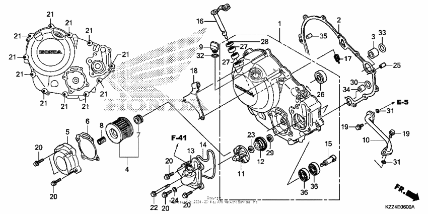 Right crankcase cover