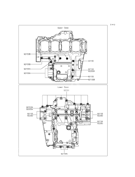 Crankcase bolt pattern