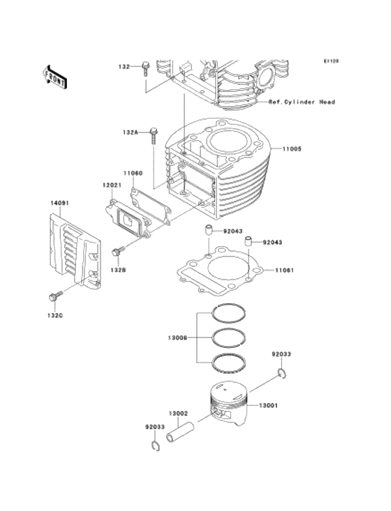 Cylinder/piston