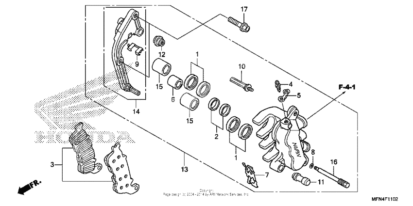 Left front brake caliper