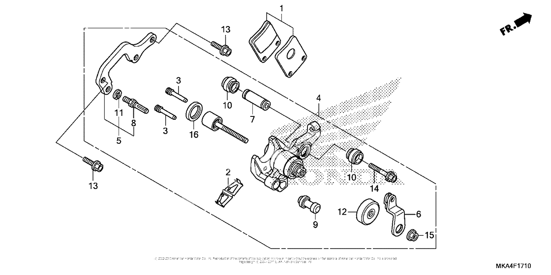Parking brake caliper