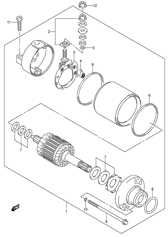 Starting motor