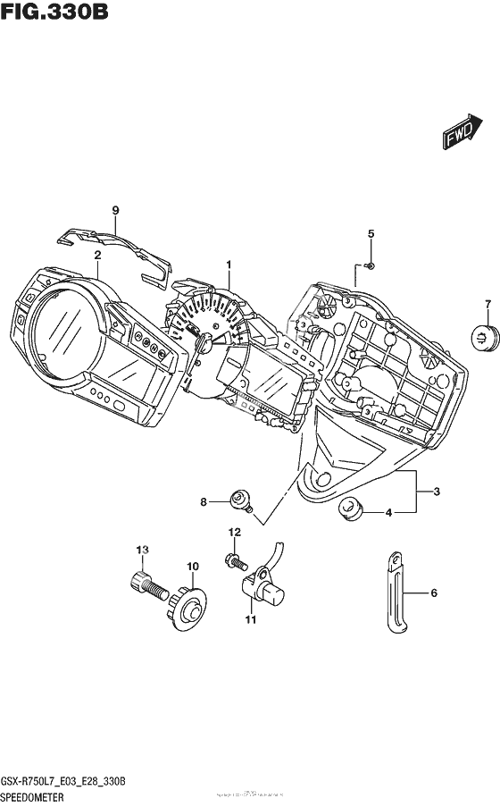 Speedometer (Gsx-R750L7 E28)