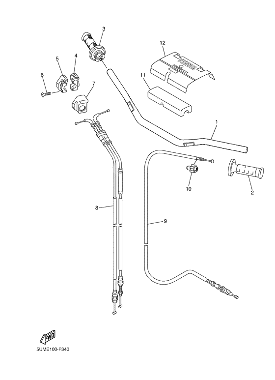 Steering handle & cable