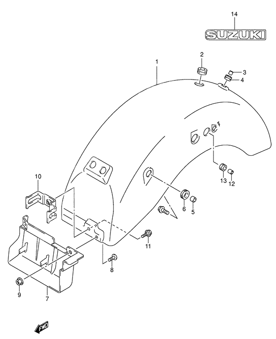 Rear fender              

                  Model k4