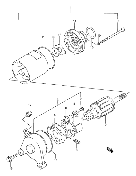 Starting motor              

                  Gs125esx/esy, gs125x, gs125sx/sy, gs125sux/suy