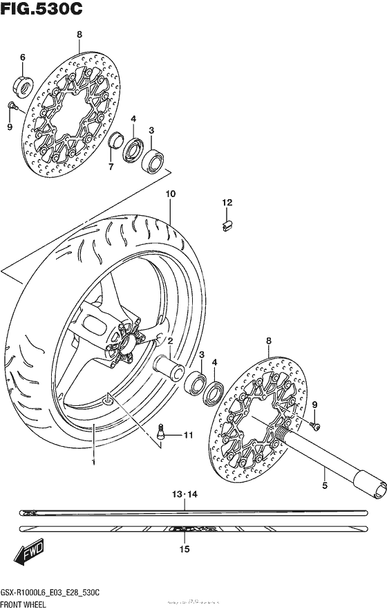 Переднее колесо (Gsx-R1000L6 E33)