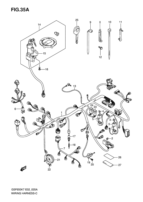 Wiring harness              

                  Gsf650sak7/sak8/suak7/suak8