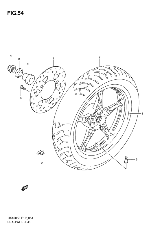 Rear wheel complete assy              

                  Model k8