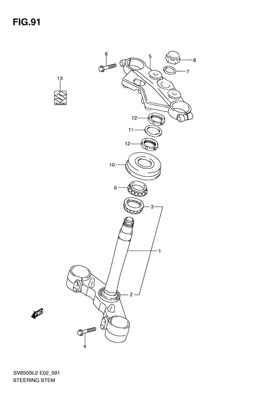 Steering stem              

                  Sv650sul2 e24