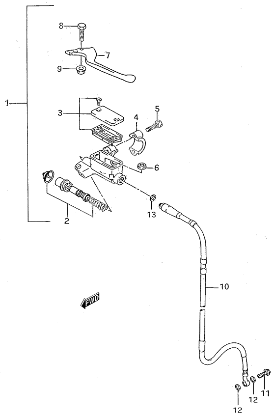 Front master cylinder